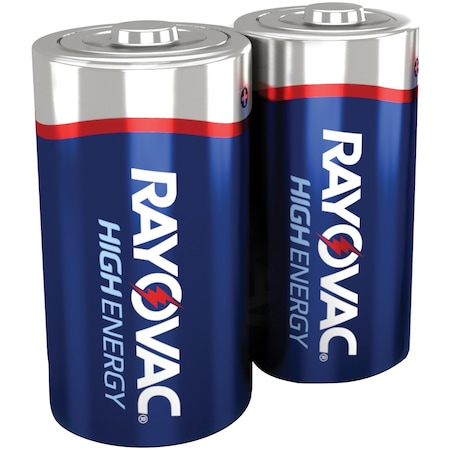 Rayovac Alkaline Battery, D 1.5VDC 813-2F